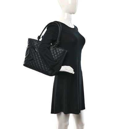 Chanel Calfskin Quilted Large Cambon Tote Black 2 of 11