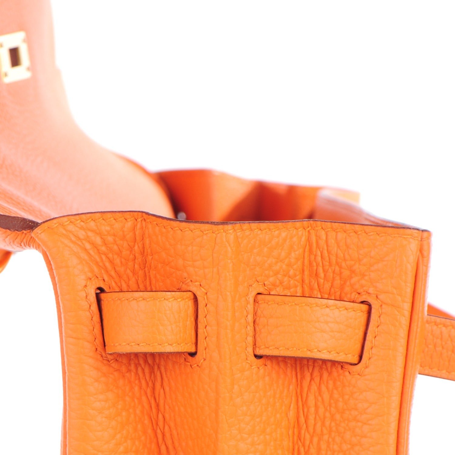 Hermes Taurillon Clemence Kelly Retourne 35 Orange 9 of 26