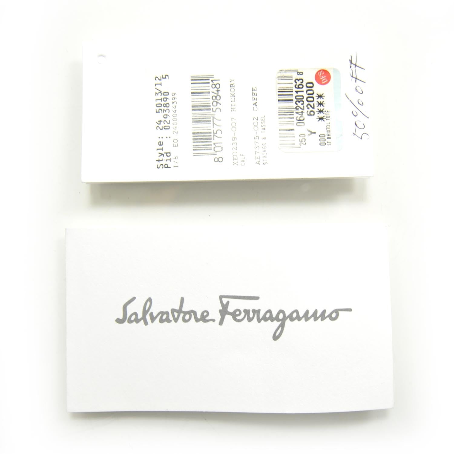 FASHIONPHILE SALVATOREFERRAGAMOHickoryCalfskinToteCaffe 8 of 8