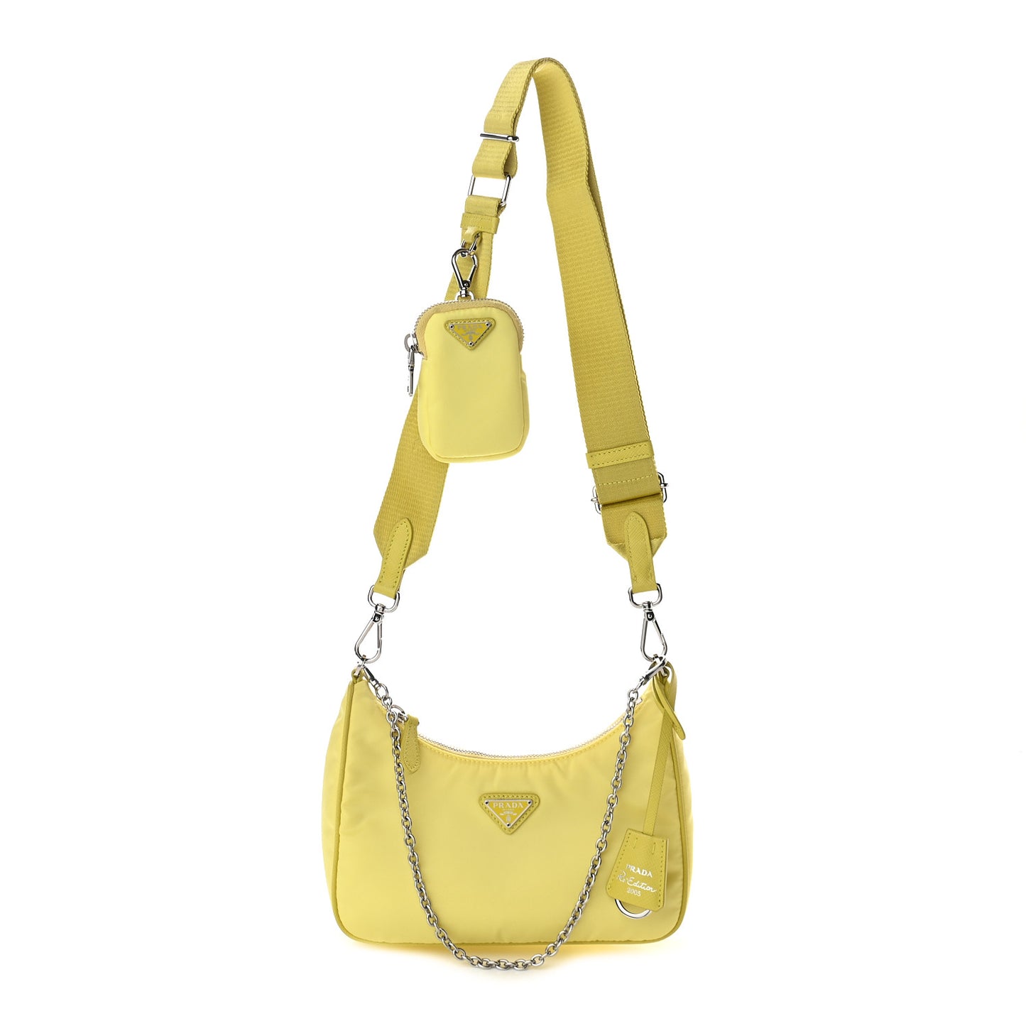Nylon Saffiano Re-Edition 2005 Shoulder Bag Ananas