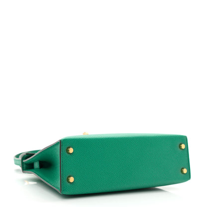 Hermes Epsom Mini Kelly Sellier 20 Vert Jade 6 of 11