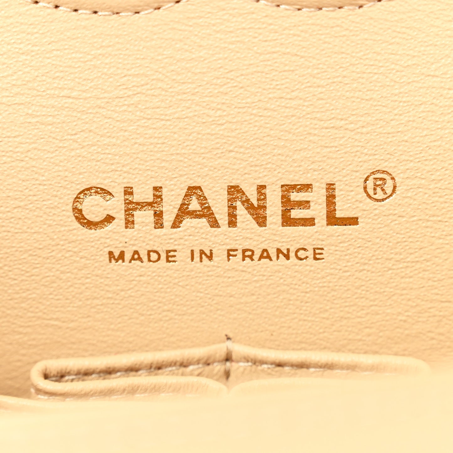 Caviar Quilted Medium Double Flap Beige