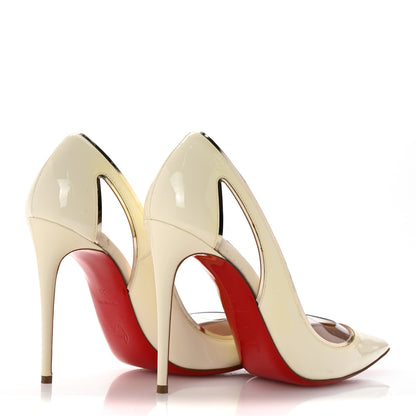 Christian Louboutin Patent PVC Specchio Cosmo 554 100 Pumps 38 Snow 5 of 10