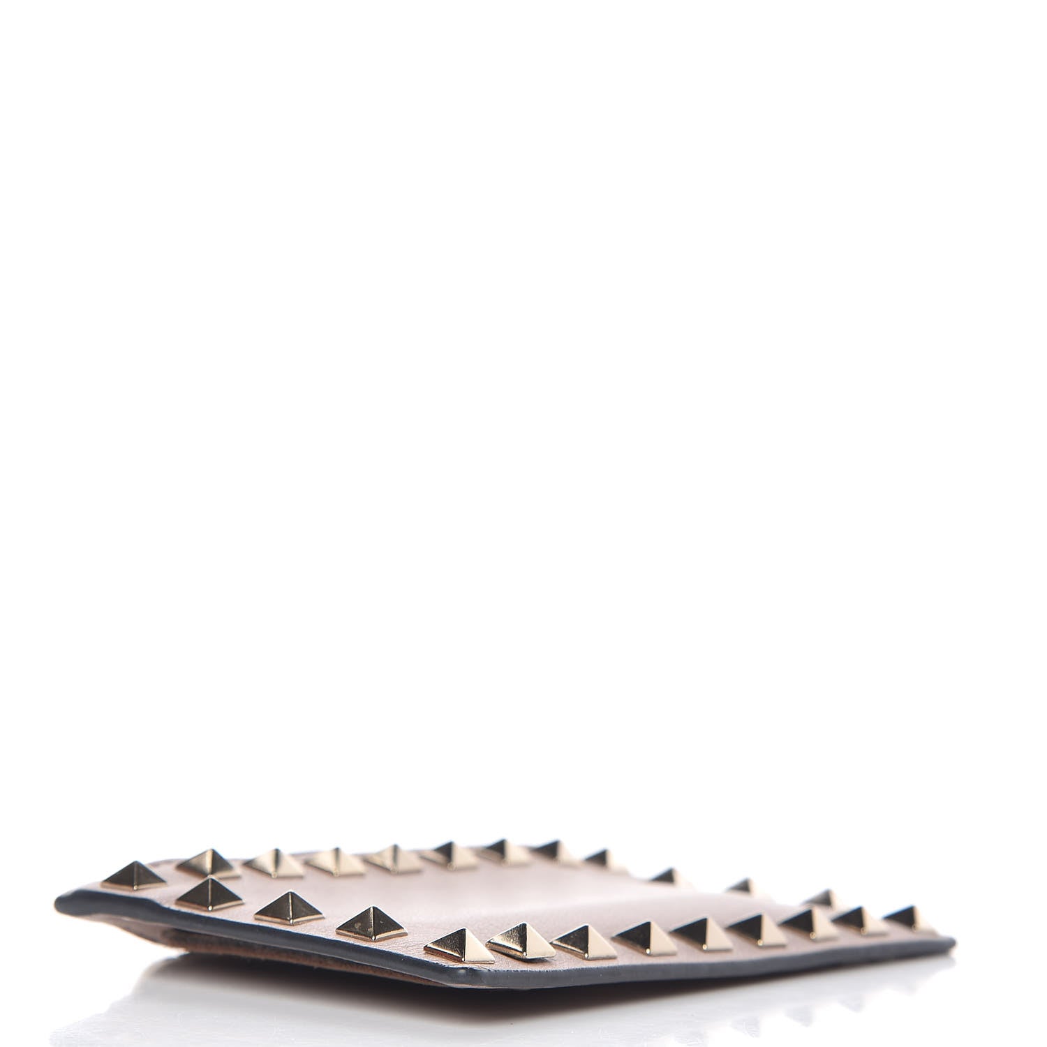 Valentino Garavani Vitello Rockstud Coin Case Card Holder Poudre 4 of 9
