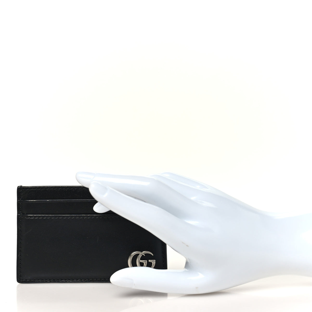 Smooth Calfskin GG Marmont Card Holder Black