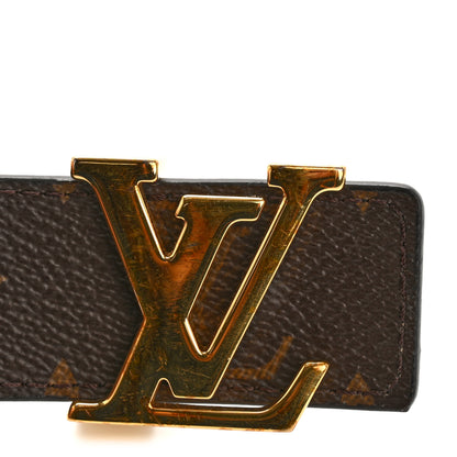 Louis Vuitton Calfskin Monogram 30mm LV Initiales Reversible Belt 80 32 Khaki 8 of 9