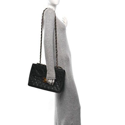 Chanel Lambskin Quilted Jumbo Single Flap Black 2 of 12