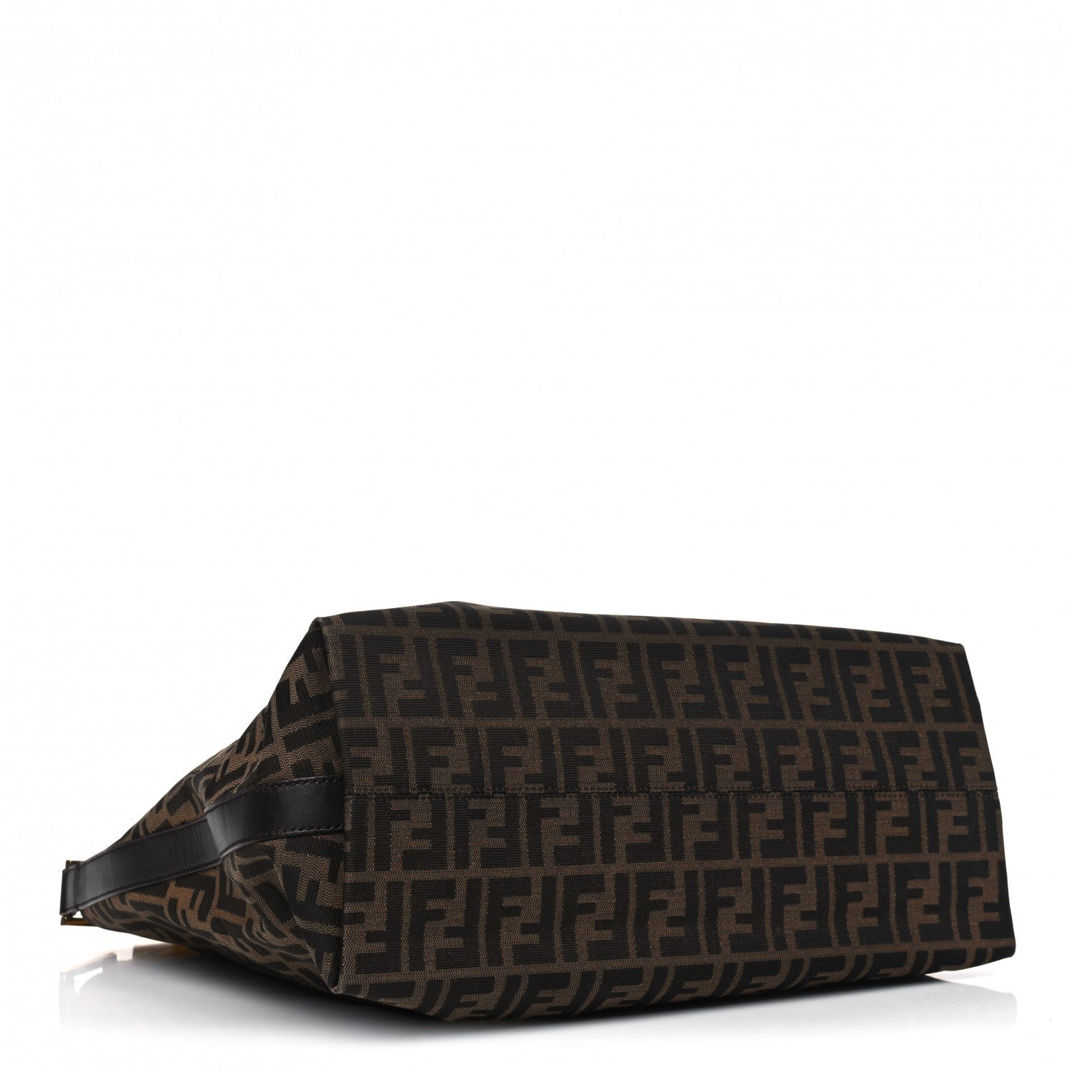 Fendi Zucca Vitello Large Hobo Tobacco Ocra Moro Black 3 of 12