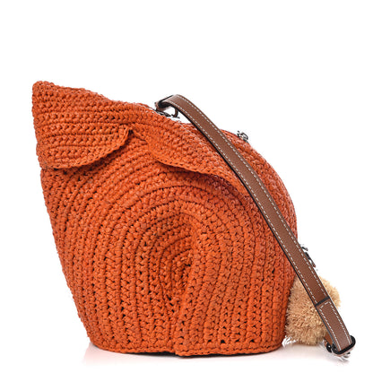 Loewe Raffia Mini Bunny Crossbody Bag Orange 1 of 7