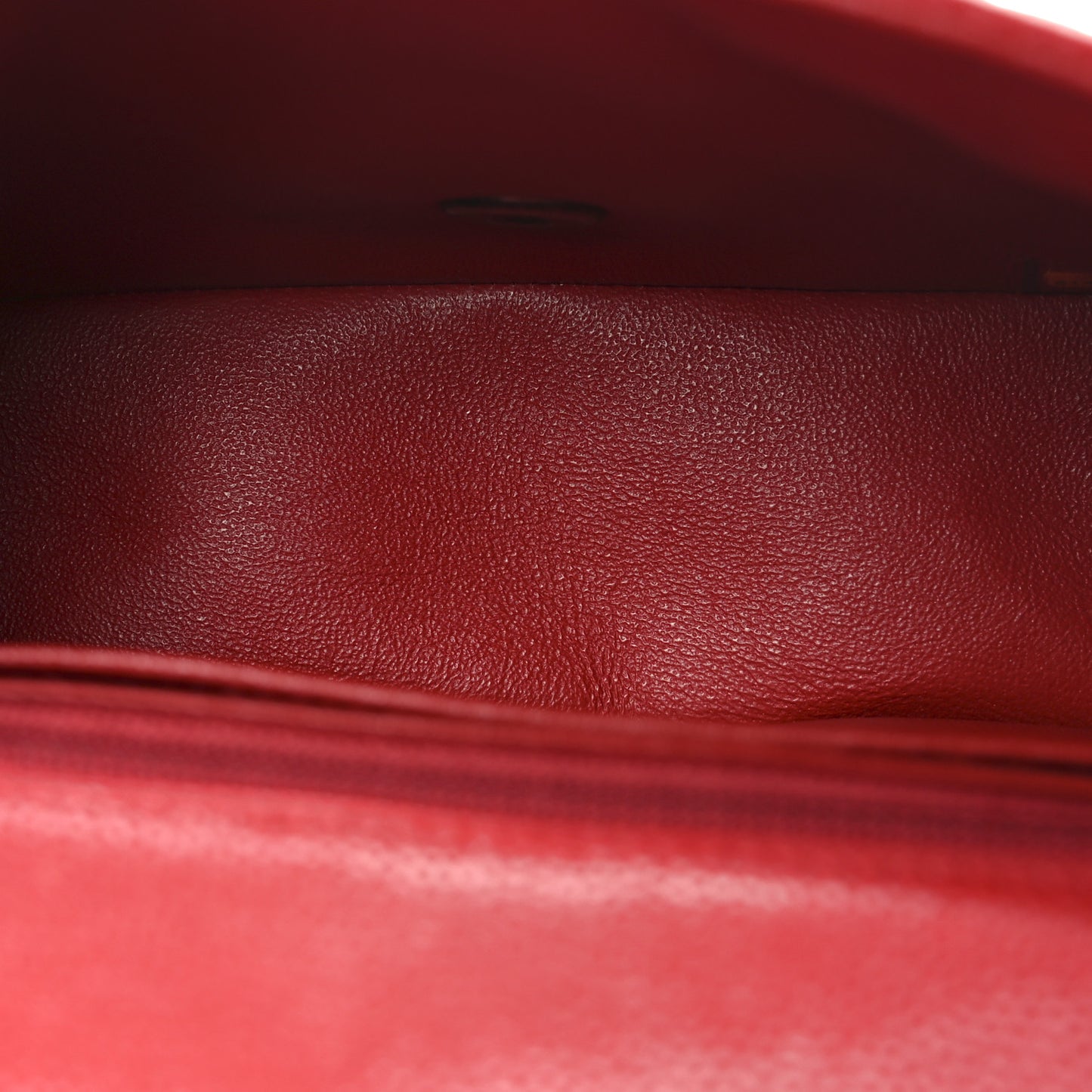 Caviar Quilted Mini Square Flap Red