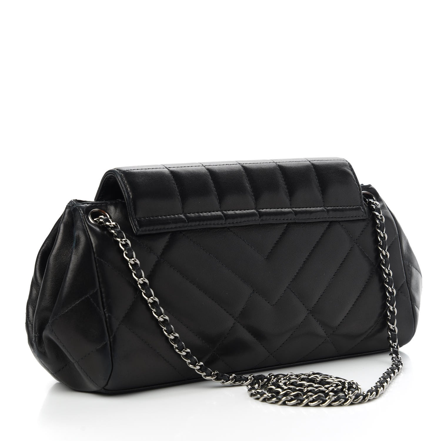 Chanel Lambskin Quilted Accordion Flap Black 3 of 10