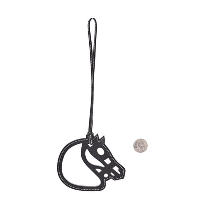 Hermes Box Paddock Cheval Horse Bag Charm Black 2 of 3