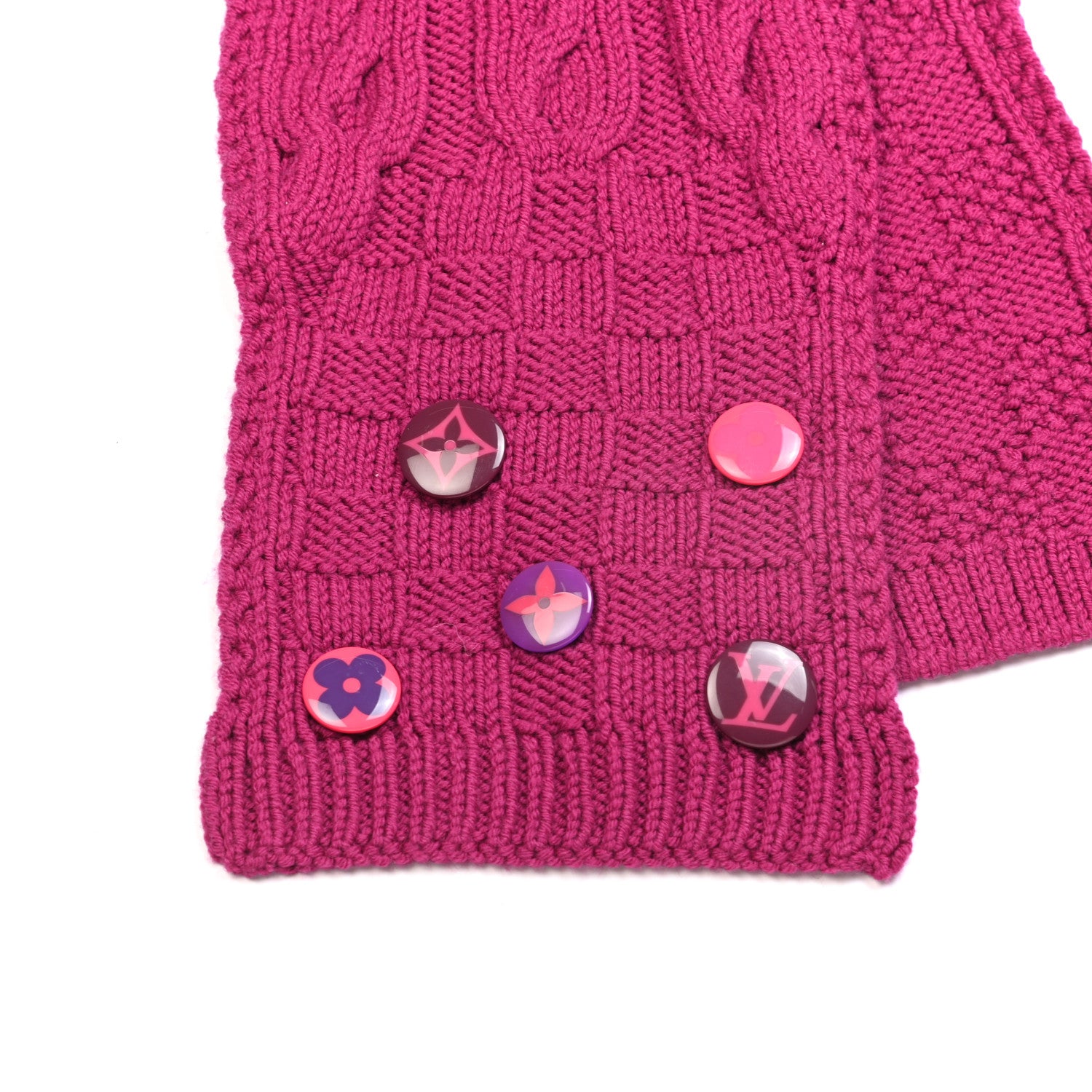 Louis Vuitton Wool Scarf Pink 4 of 4