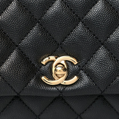 Chanel Caviar Quilted Extra Mini Coco Handle Flap Black 6 of 11