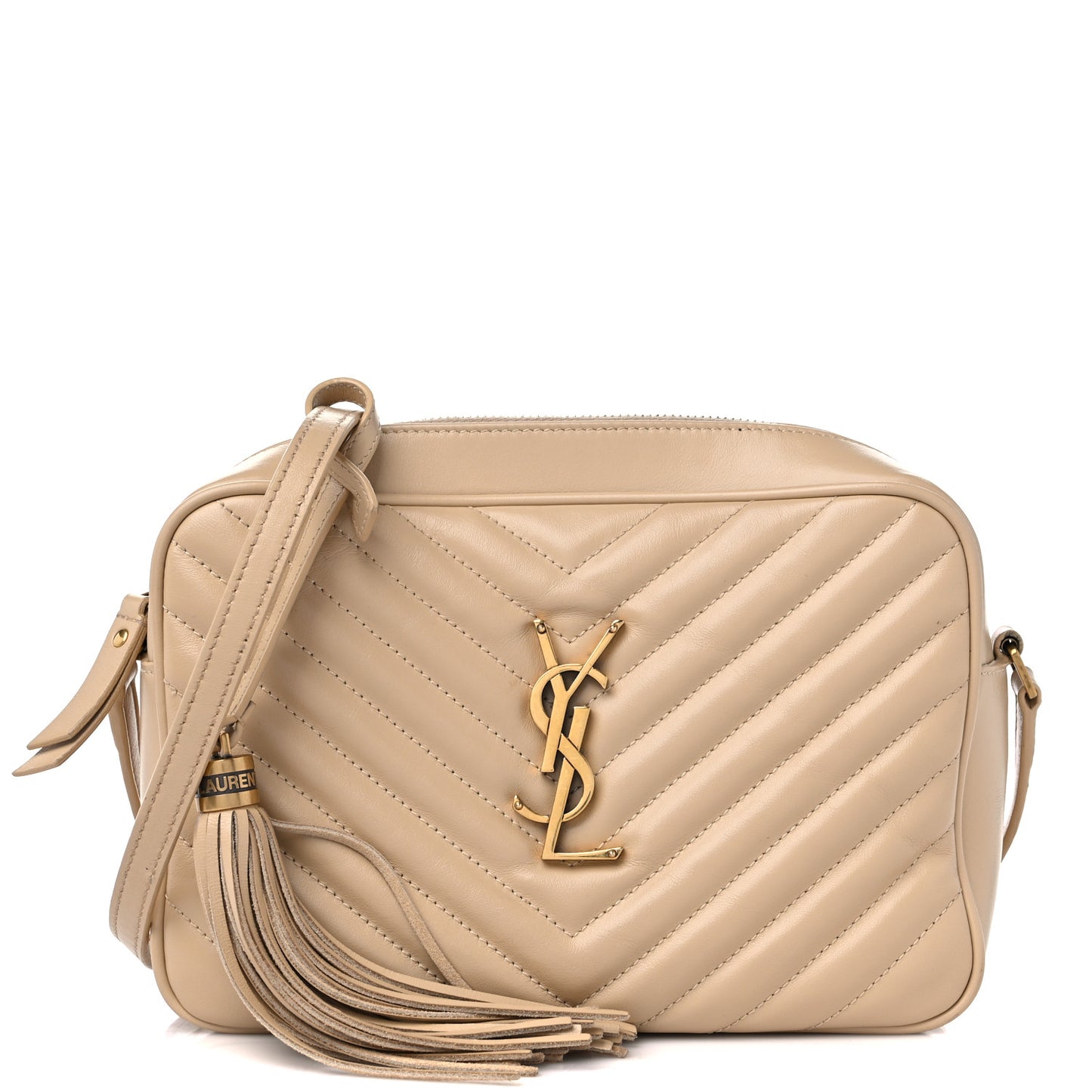 Calfskin Matelasse Monogram Lou Camera Bag Nude Powder