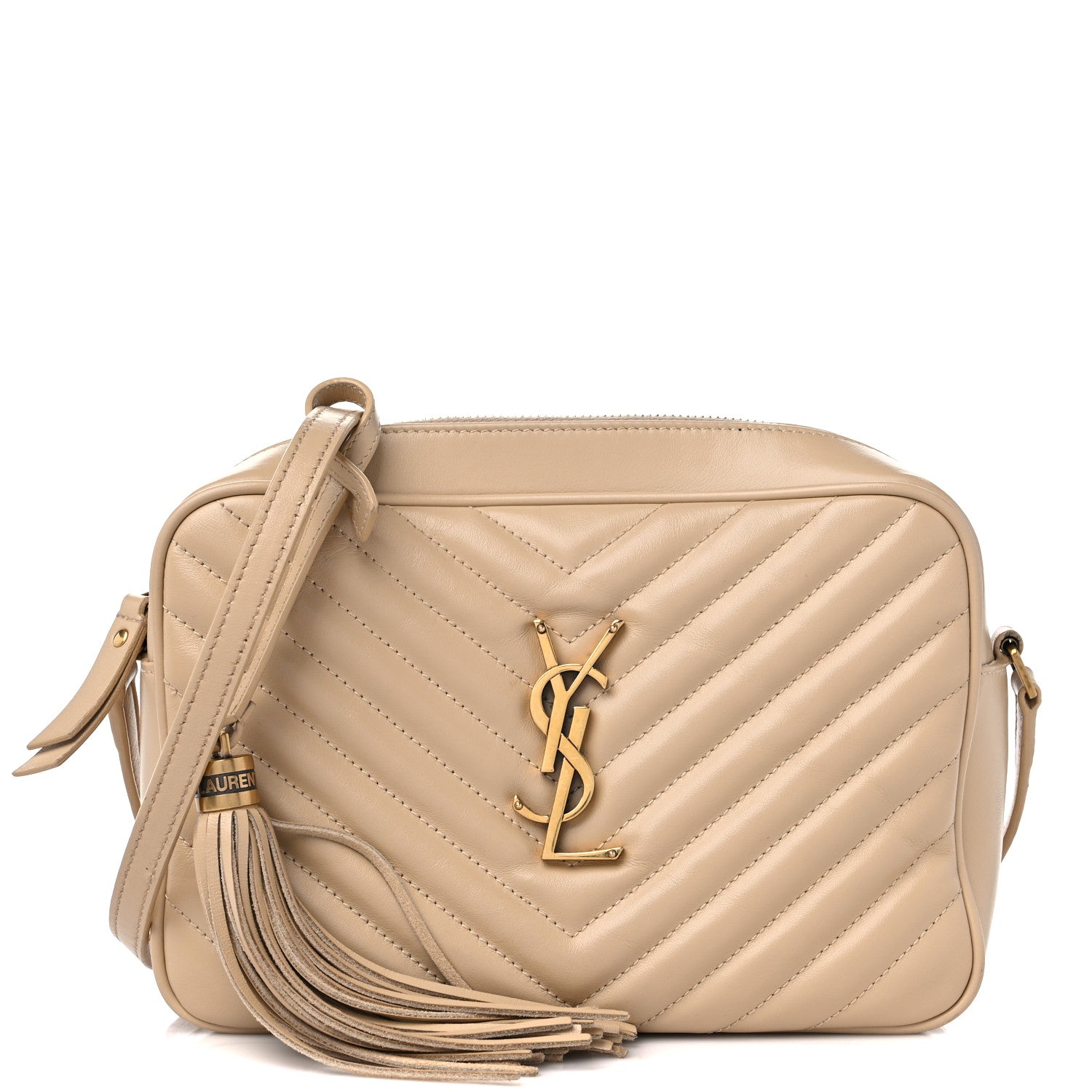Saint Laurent Calfskin Matelasse Monogram Lou Camera Bag Nude Powder 1 of 11