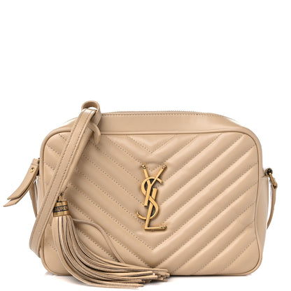 Saint Laurent Calfskin Matelasse Monogram Lou Camera Bag Nude Powder 1 of 11