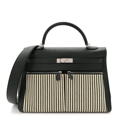 Hermes Swift Toile Riga Lakis Kelly 35 Vert Anglais 1 of 10
