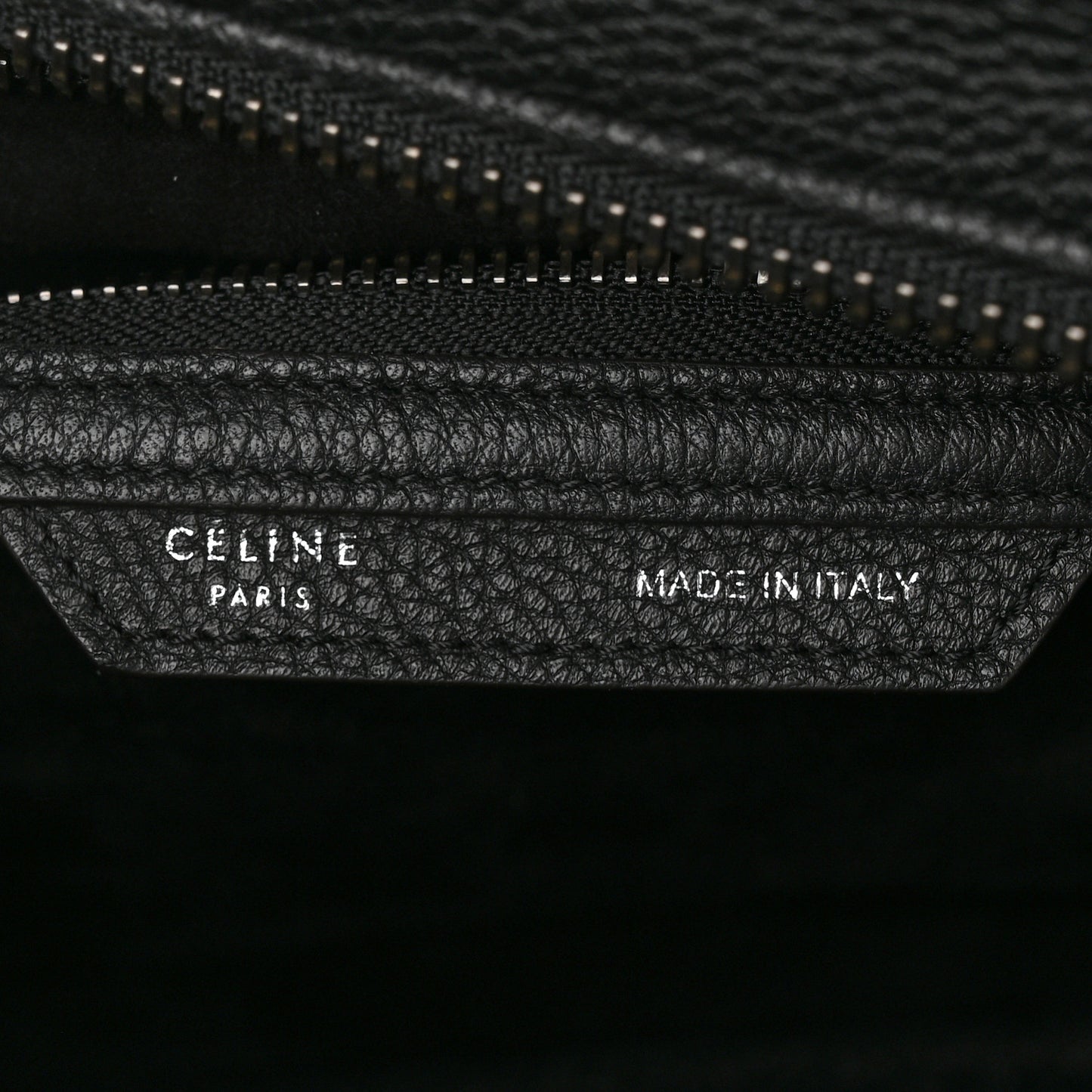 Drummed Calfskin Micro Luggage Black