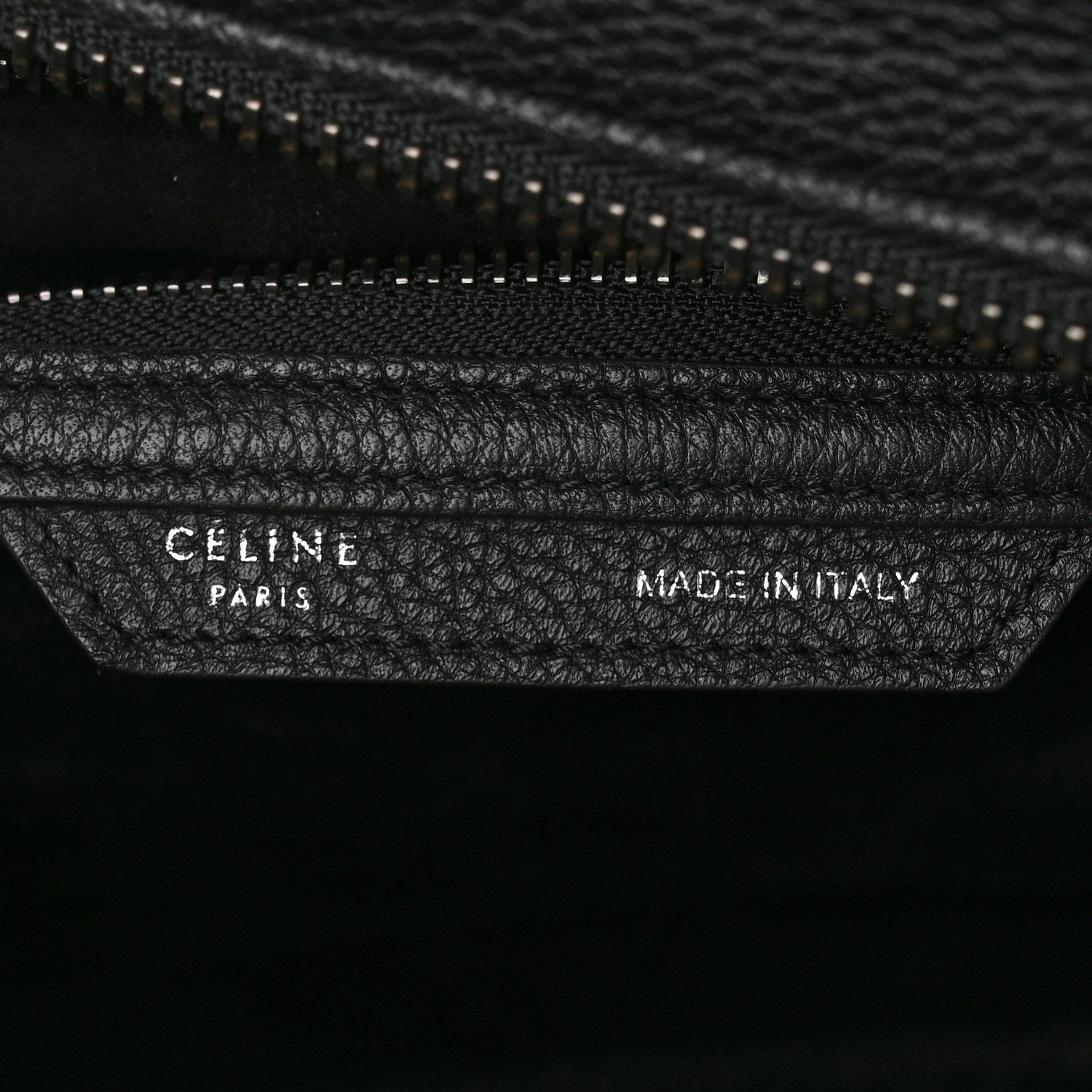 Celine Drummed Calfskin Micro Luggage Black 6 of 10