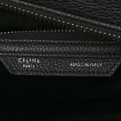 Celine Drummed Calfskin Micro Luggage Black 6 of 10