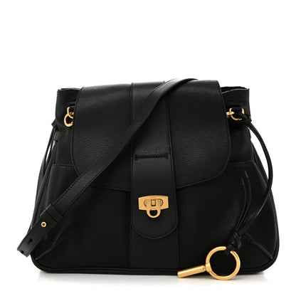 Chloe Grained Lambskin Calfskin Medium Lexa Shoulder Bag Black 1 of 15