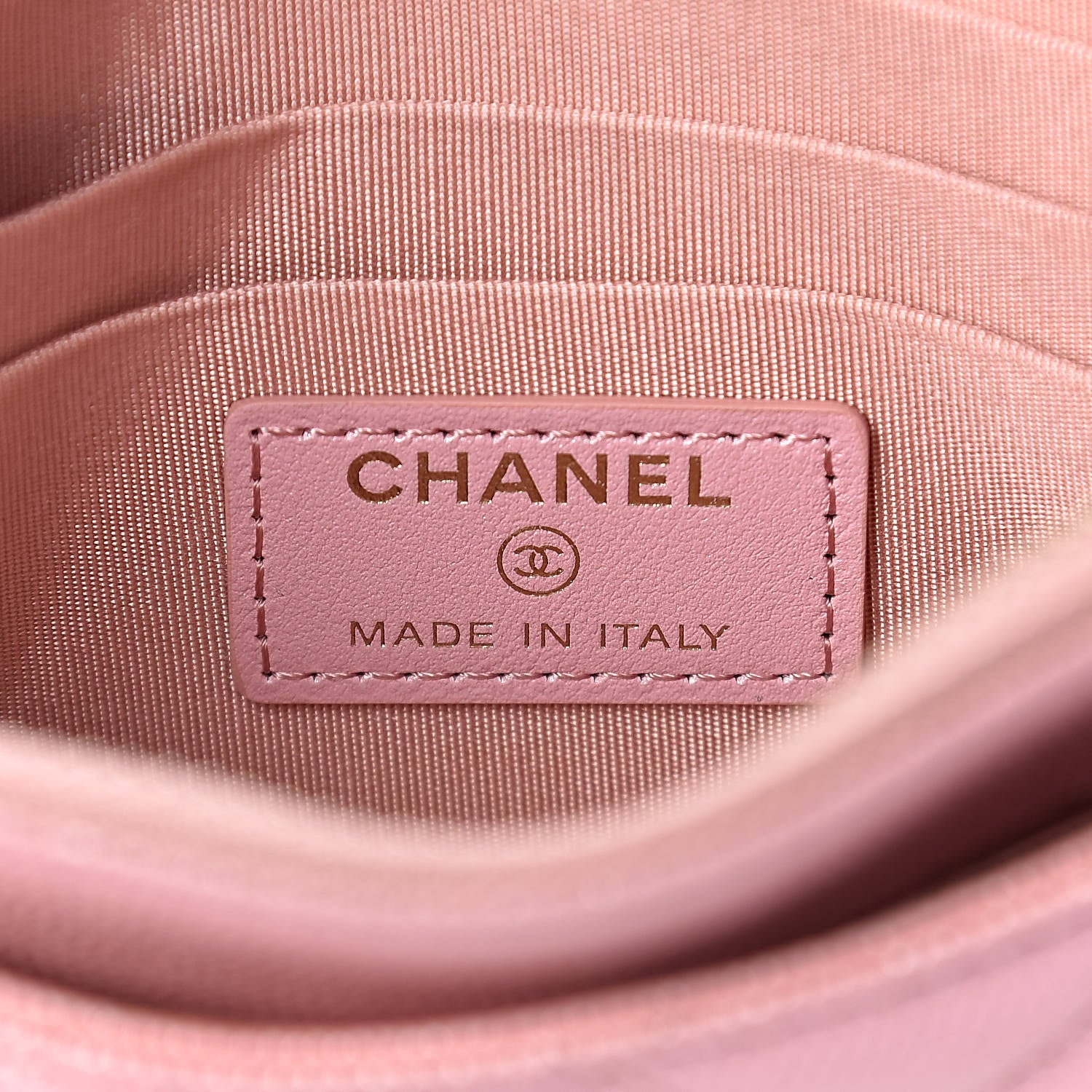 Chanel Iridescent Caviar Quilted Classic Zip Pouch Rose Pink 6 of 8