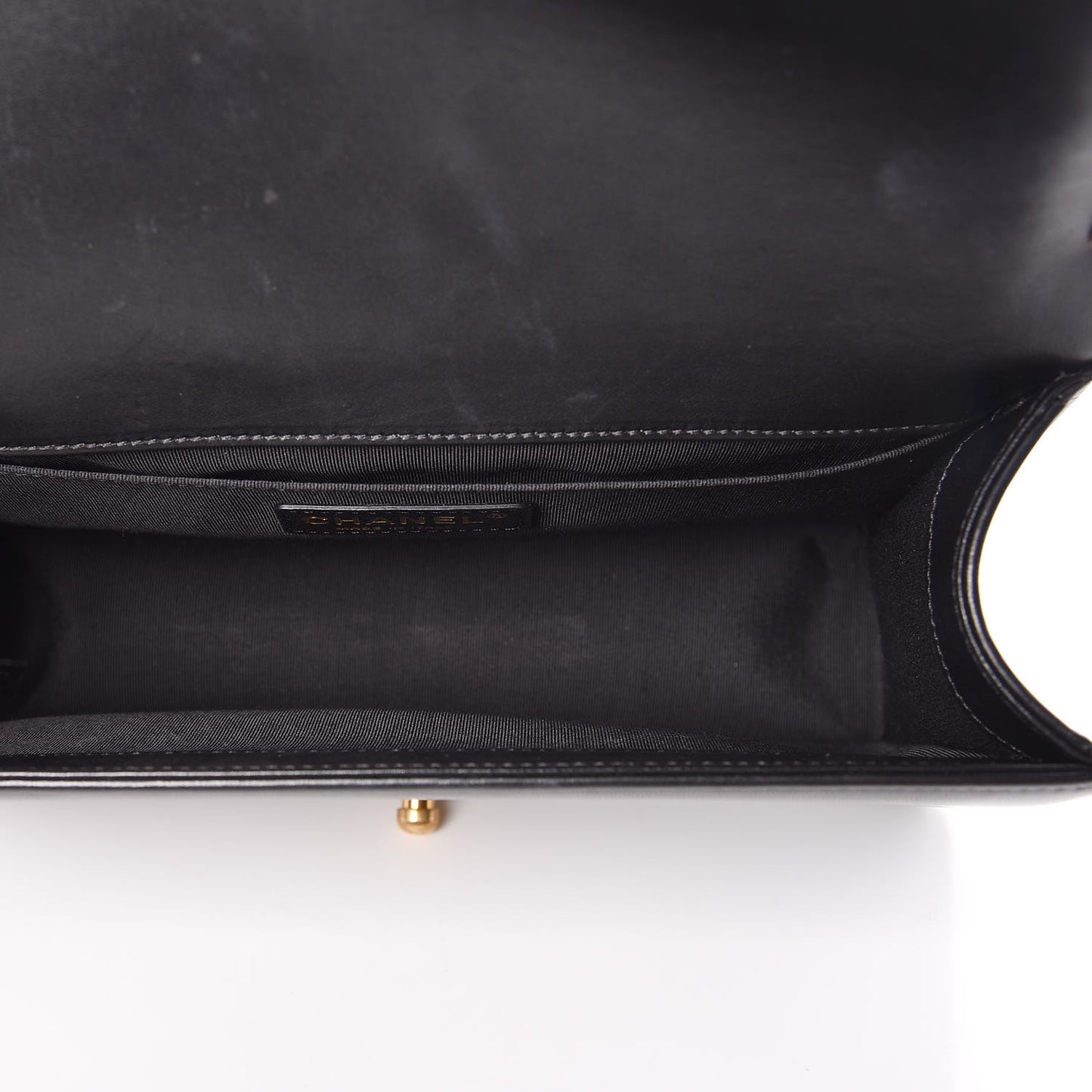 Lambskin Quilted Medium Boy Flap Black