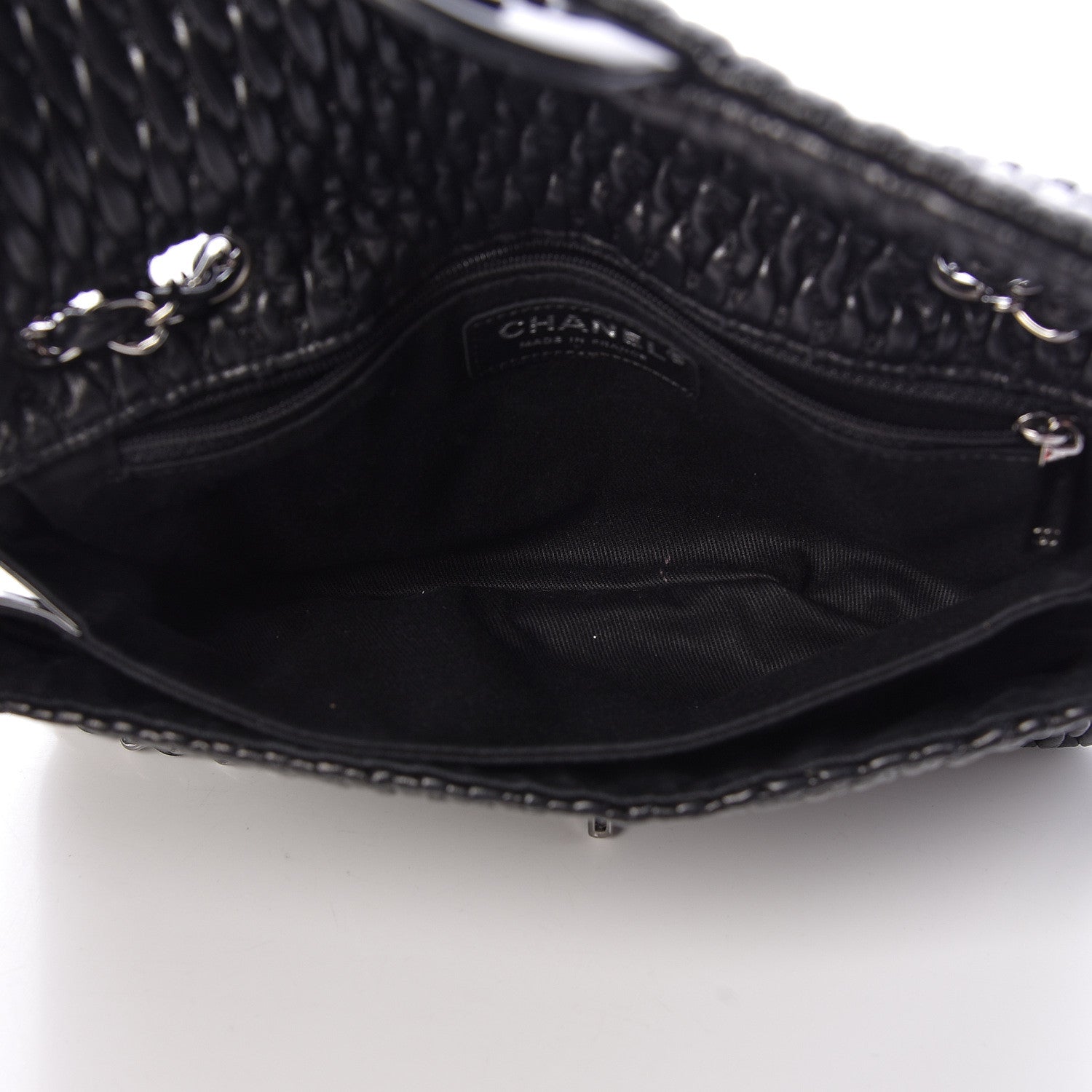 Chanel Vinyl Lambskin Quilted Shoulder Flap Black 5 of 10