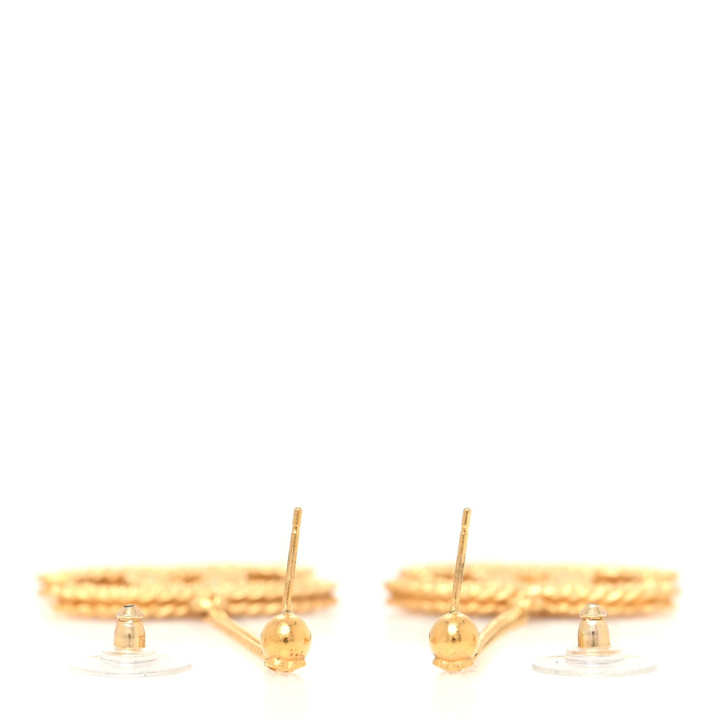 CC Drop Earrings Matte Gold