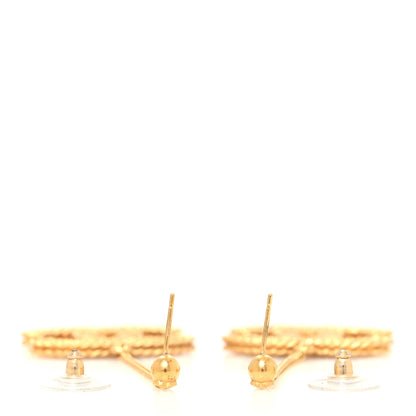 Chanel CC Drop Earrings Matte Gold 3 of 4