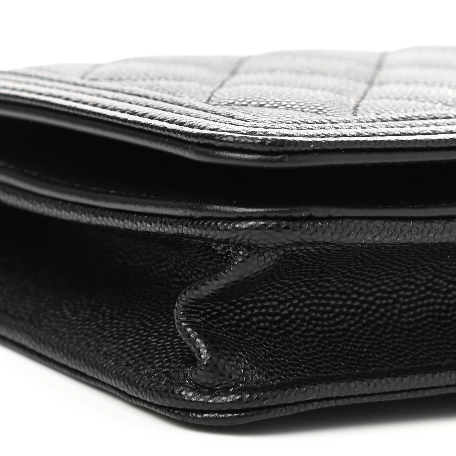 Chanel Caviar Quilted Boy Wallet On Chain WOC Black 10 of 14