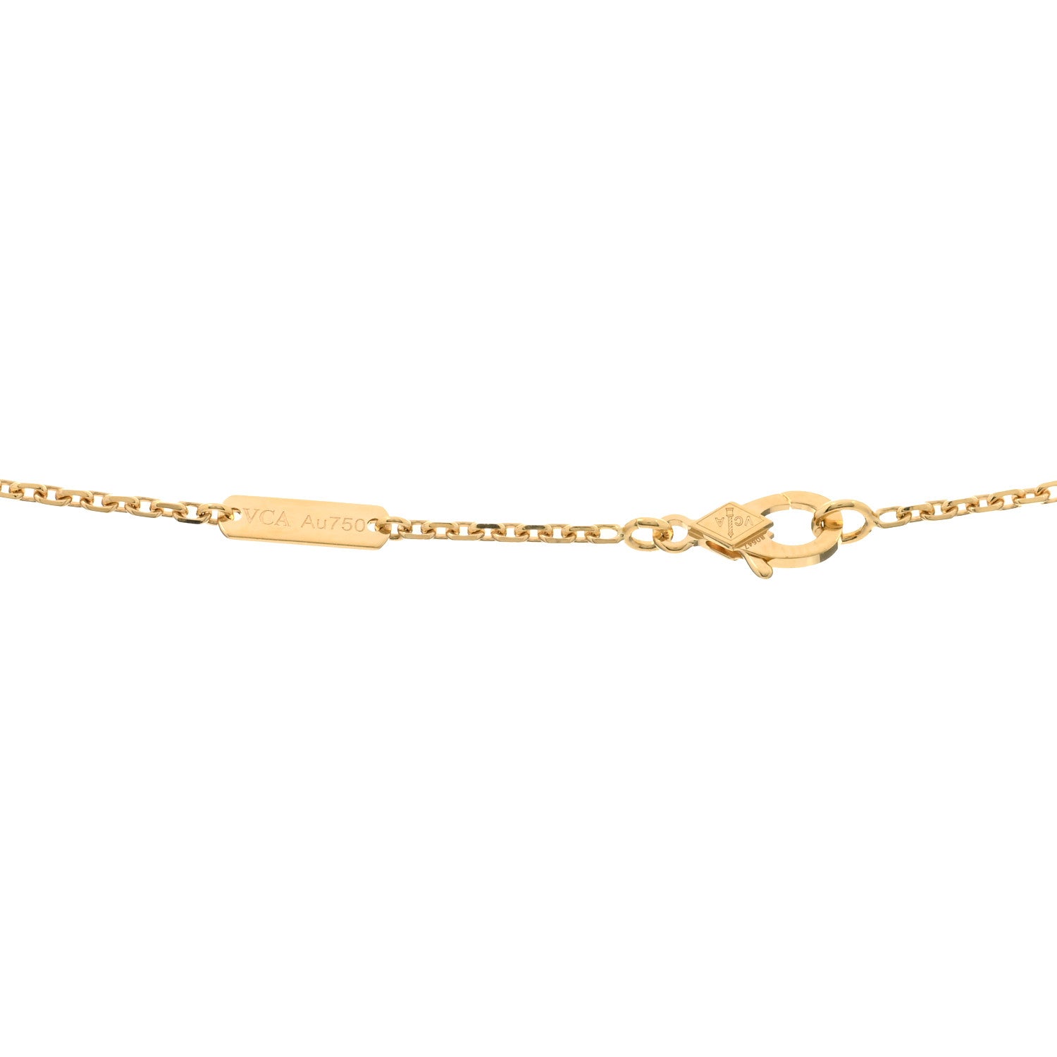 Van Cleef & Arpels 18K Yellow Gold Diamond Large Frivole Pendant Necklace 3 of 3