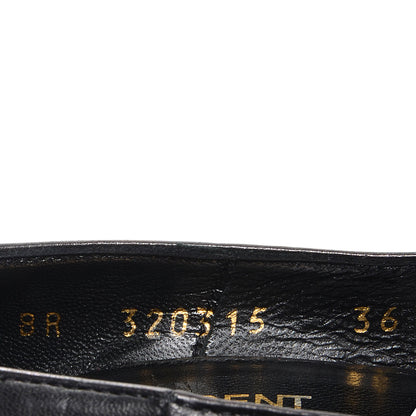 Saint Laurent Leather Classic Paris 105 Cap Toe Escarpin Pumps 36 Black 7 of 7