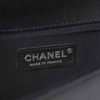 Chanel Lambskin Stitched Medium Boy Flap Black 6 of 24