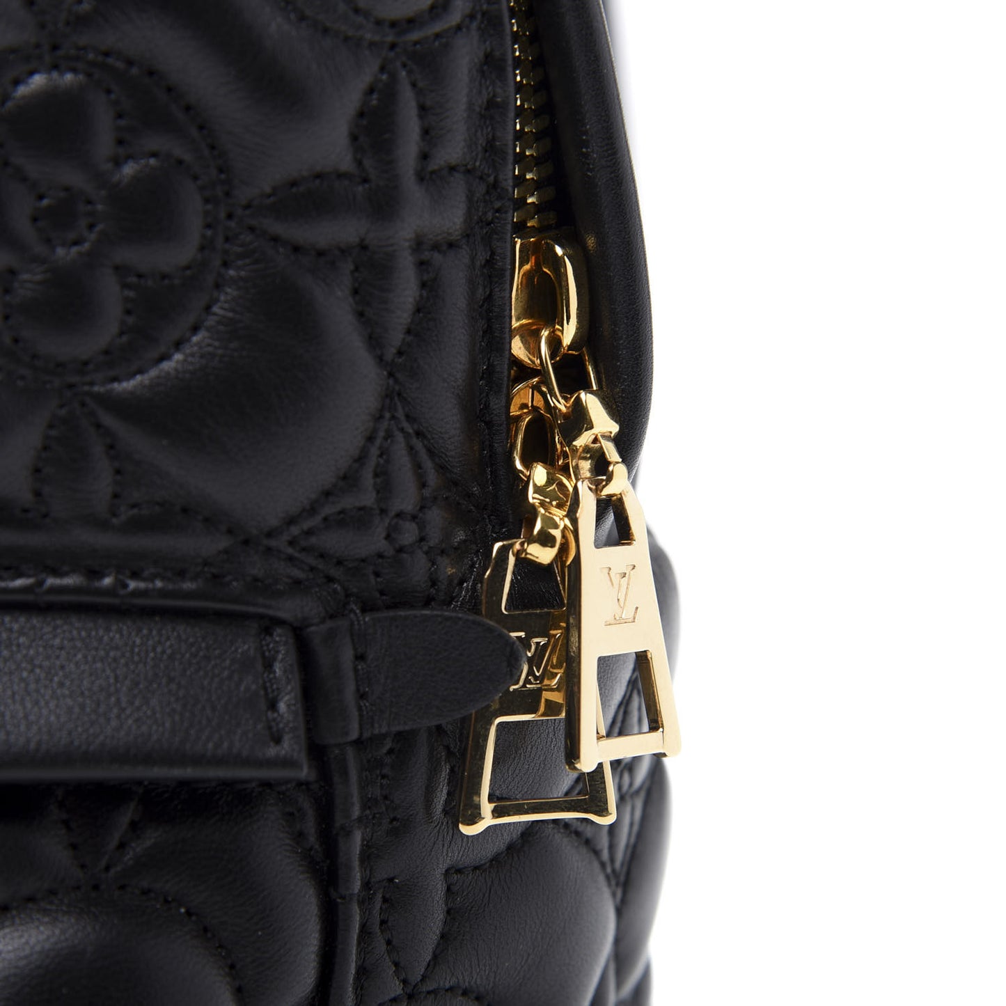 Lambskin Flower Matelasse Palm Springs Backpack PM Black