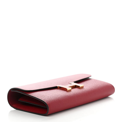 Hermes Epsom Constance Long Wallet Rouge Grenat 4 of 8
