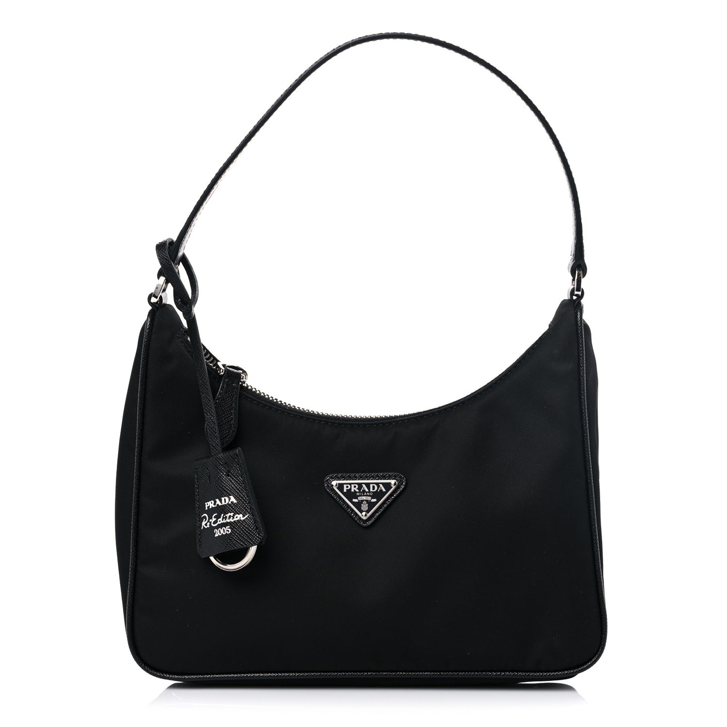 Tessuto Nylon Saffiano Mini Re-Edition 2005 Bag Black