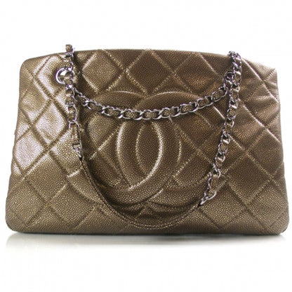 Chanel Caviar Timeless Classic Shopping Tote Bronze 1 of 10