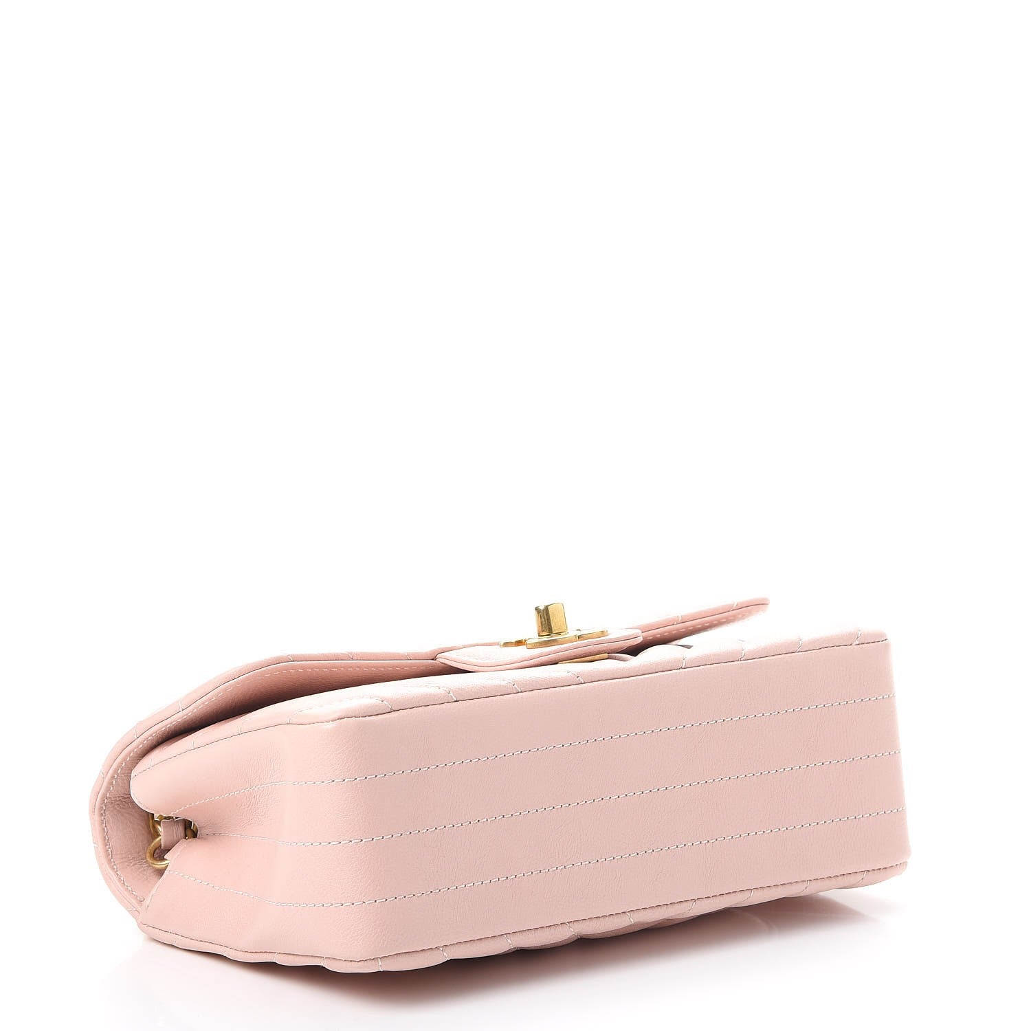 Chanel Calfskin Chevron Quilted Mini Rectangular Flap Light Pink 4 of 8