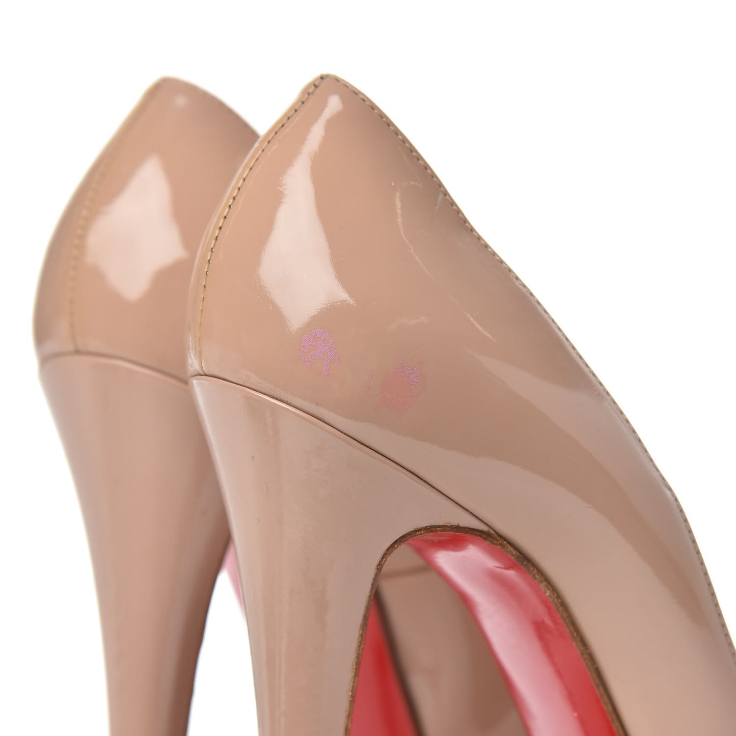 Patent Lady Peep 150 Pumps 38 Nude