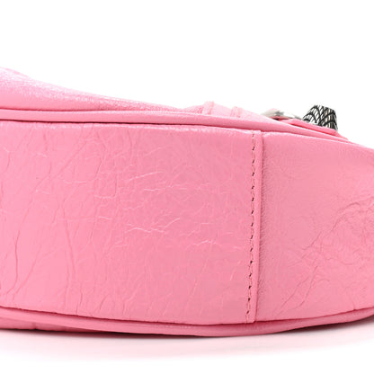 Balenciaga Agneau Arena Le Cagole Chain Shoulder Bag XS Sweet Pink 8 of 9