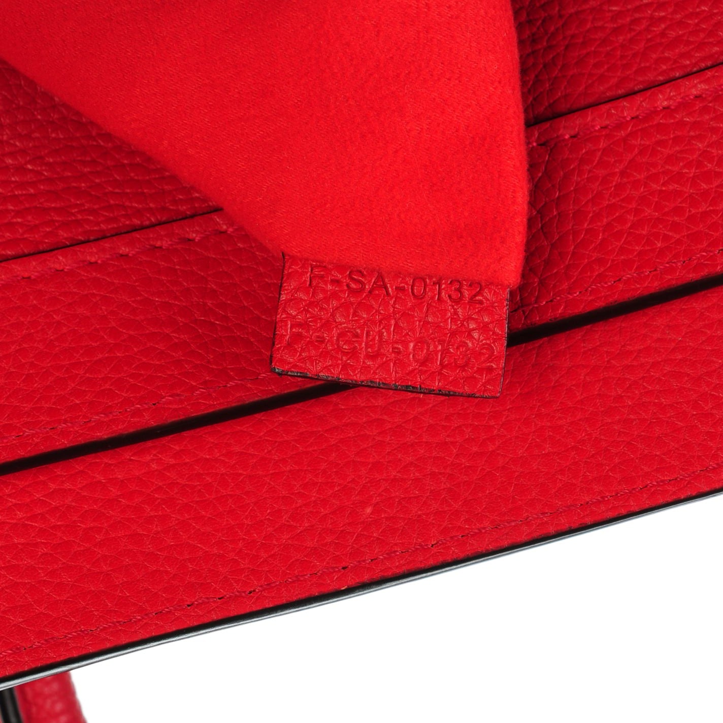 Drummed Calfskin Mini Luggage Coquelicot
