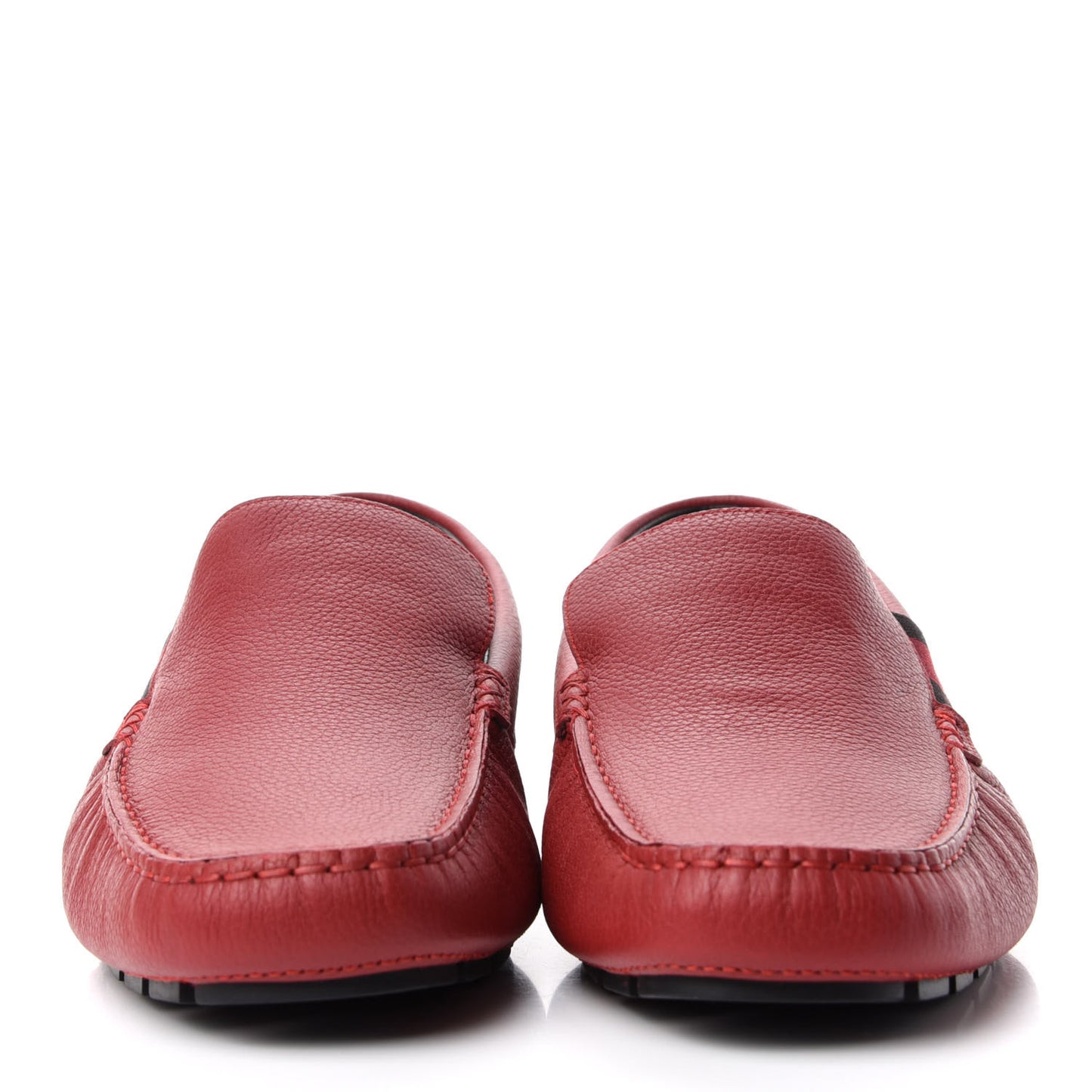 Calfskin Web Mens Driver Loafers 9.5 Red