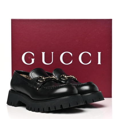 Gucci Betis Glamour Calfskin Womens Horsebit Loafers 37 Black 11 of 11