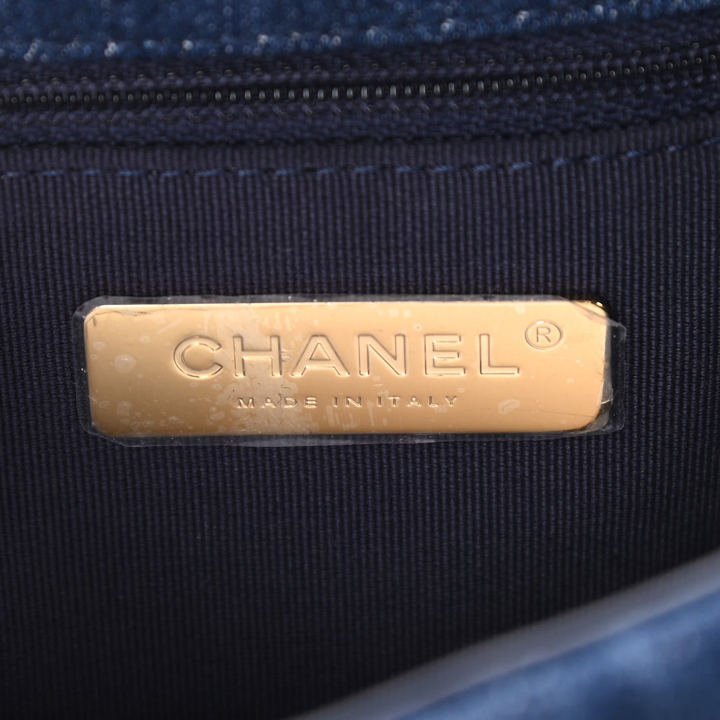 Denim Quilted Medium Chanel 19 Flap Blue