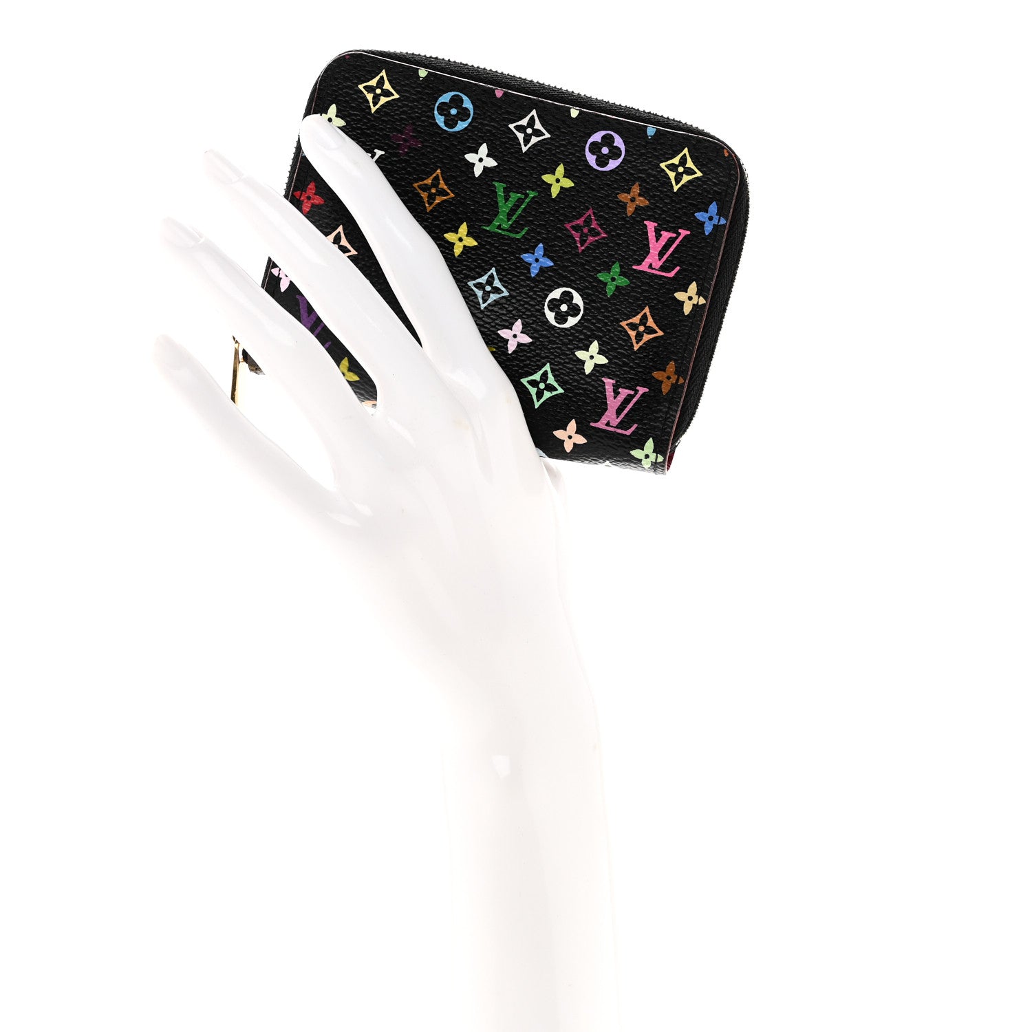 Louis Vuitton Monogram Multicolor Zippy Coin Purse Black Grenade 2 of 6