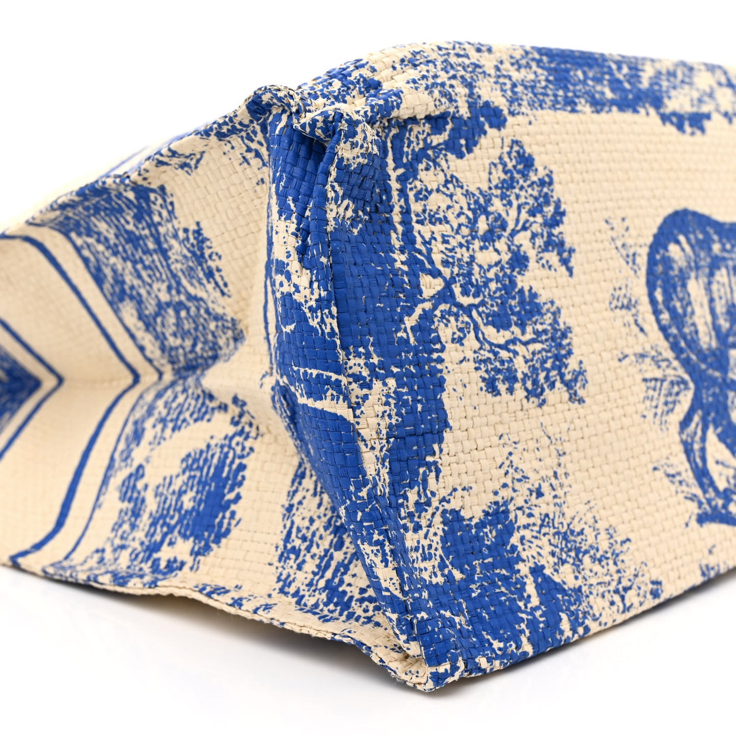 Straw Dioriviera Tote Blue