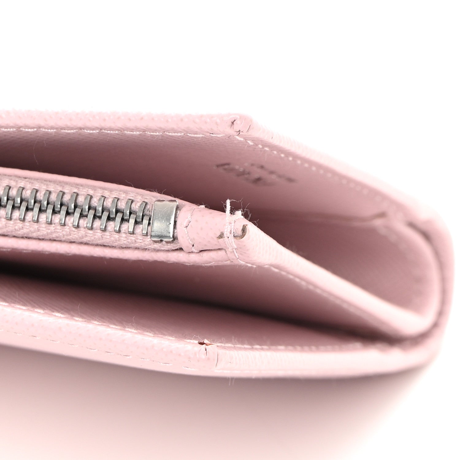 Prada Saffiano Triangle Continental Zip Wallet Alabastro 8 of 10