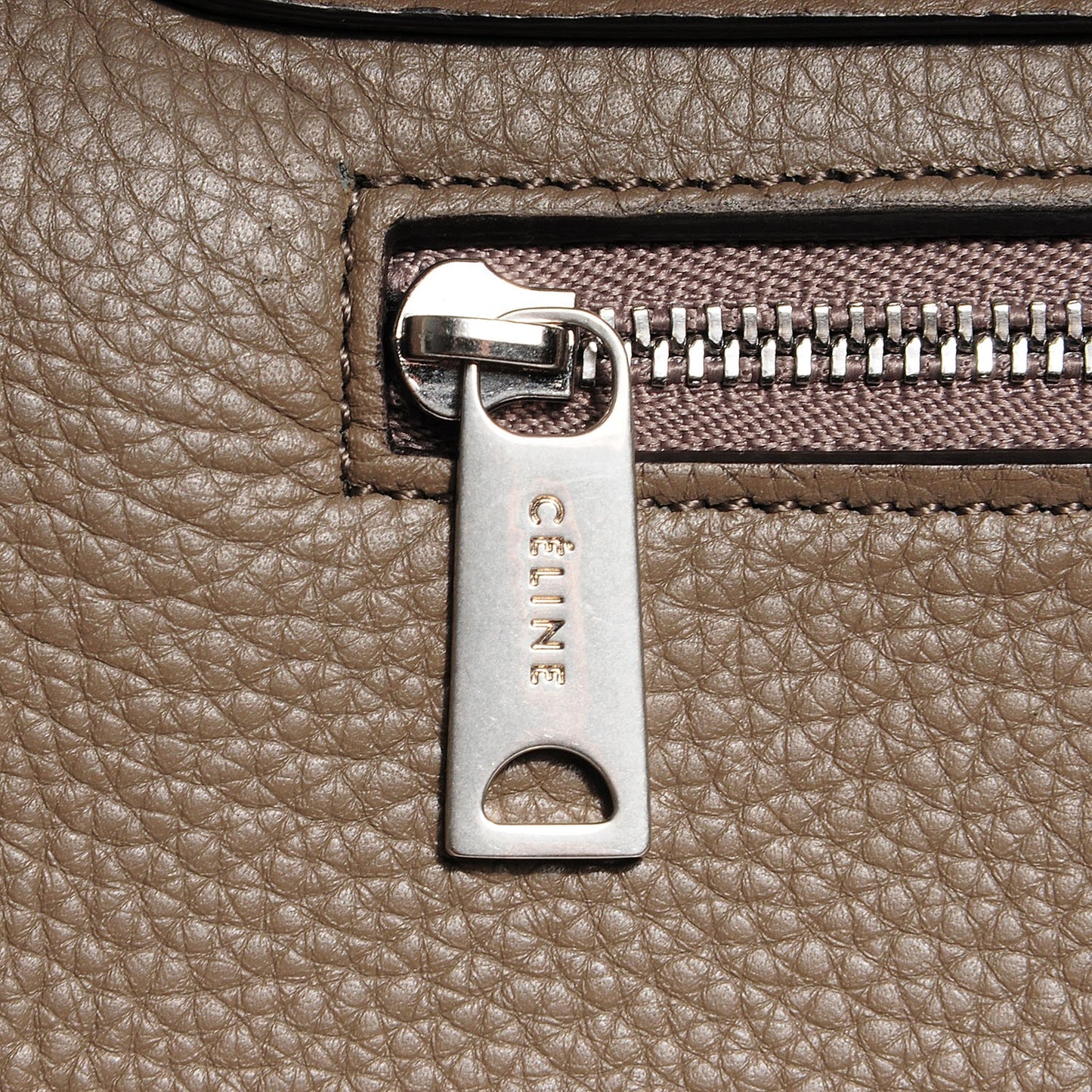Drummed Calfskin Suede Small Trapeze Dune